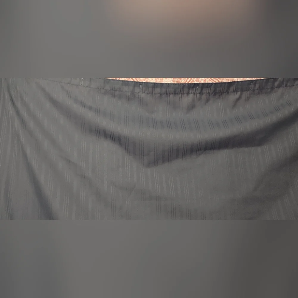 French Country Blue Shower Curtain With Satin Stripes
